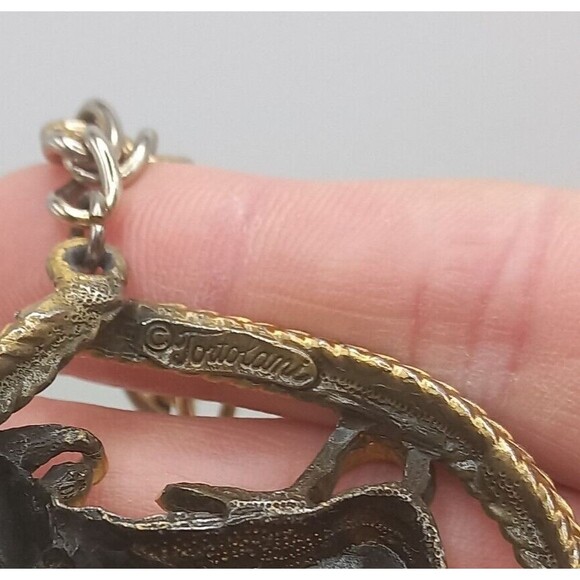 Signed Tortolani Taurus the Bull Zodiac Pendant Necklace April/May - Picture 9 of 12